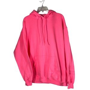 Joes USA Athletic Apparel Neon Pink Hoodie Sweatshirt Womens XL Pullover